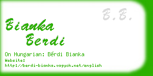 bianka berdi business card